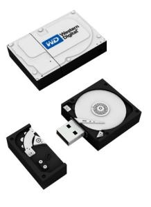 Memoria USB en PVC 2D diseño Disco Duro