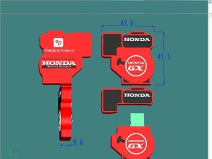 Memoria USB en PVC 2D diseño Motor Honda