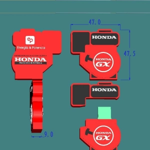 Memoria USB en PVC 2D diseño Motor Honda