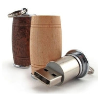 Memoria USB en madera y metal diseño de tambor