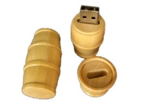 Memoria USB en madera diseño Tambor de Aceite