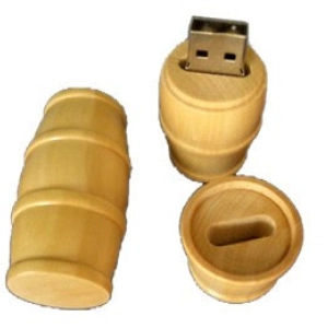 Memoria USB en madera diseño Tambor de Aceite
