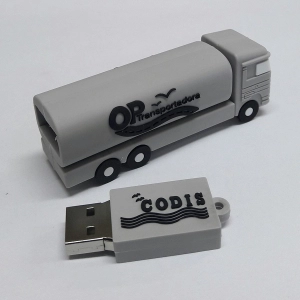 Memoria USB en PVC 3D diseño Carro Tanque de Combustible