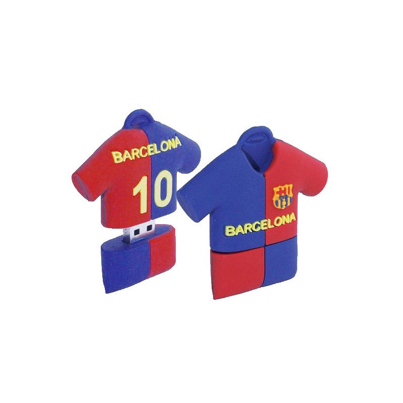 Memoria USB en PVC 2D diseño Camiseta de Futbol Barcelona
