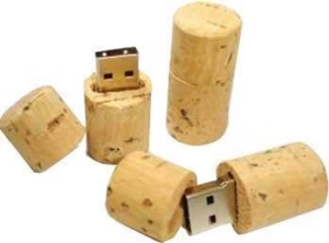 Memoria USB en madera en forma de Corcho
