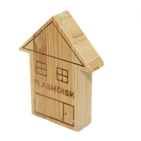 Memoria USB en madera en forma de Casa