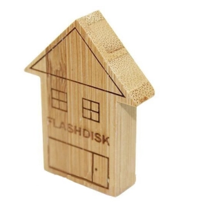 Memoria USB en madera en forma de Casa