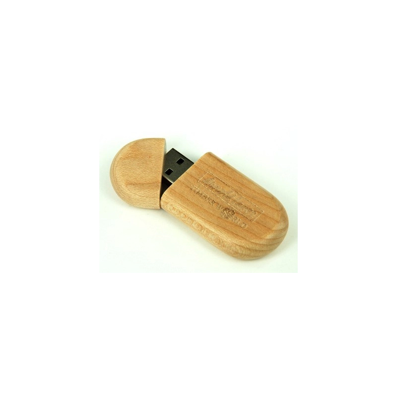 Memoria USB ovalada en madera