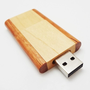 Memoria USB giratoria en madera