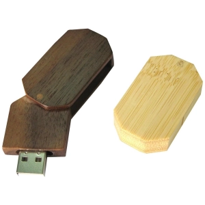Memoria USB octogonal en madera