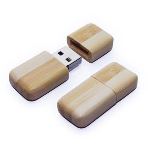 Memoria USB rectangular en madera