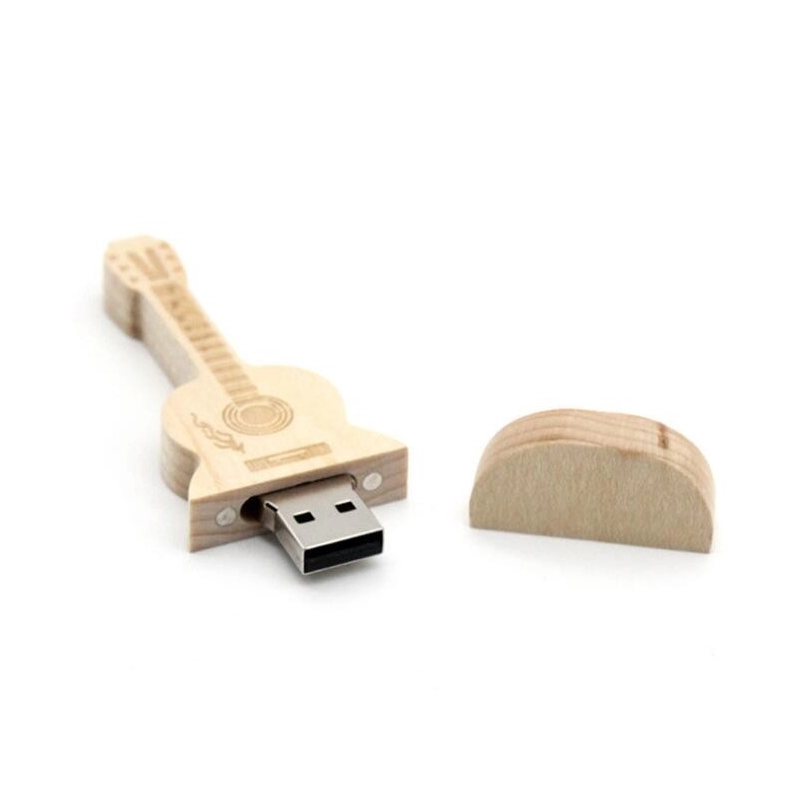 Memoria USB en madera en forma de Guitarra
