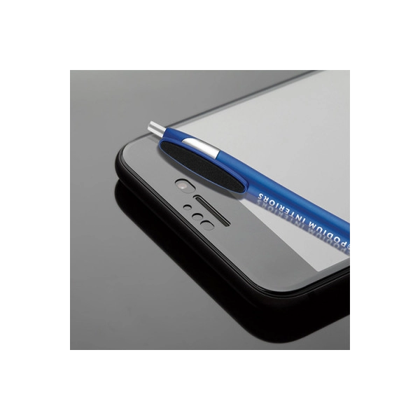 Boligrafo Pogba, plastico, con stylus y limpiador de pantallas