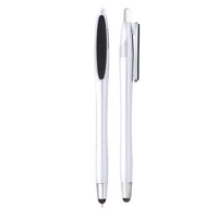 Boligrafo Pogba, plastico, con stylus y limpiador de pantallas