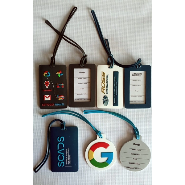 Identificador de Maletas microinyectado Rectangular, alto relieve, 10.3 x 6.3 x 0.3