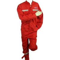 Overol en Drill de Algodón con Cintas Reflectivas