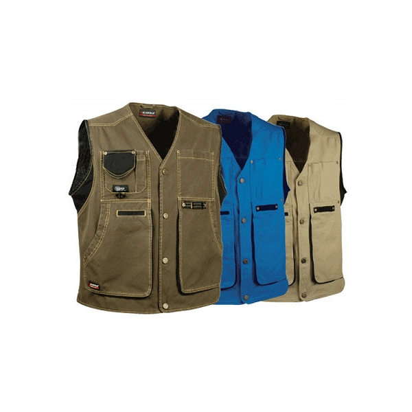 Chaleco Vikings, para Periodista, en Drill, con 4 bolsillos