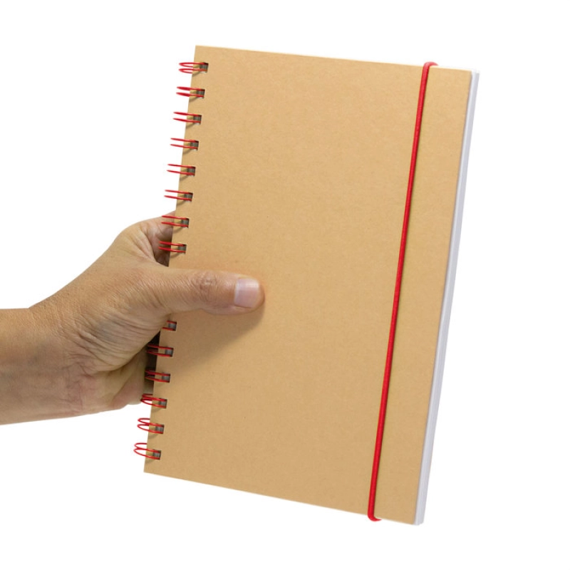 Libreta Argollada con 70 hojas rayadas, de 21 x 14.7 cmts
