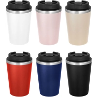 Mug de 350 ml doble pared, en polipropileno y acero, de 8.9 x 15 cmts