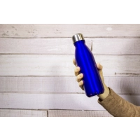 Botella de 550 ml de aluminio, con tapa rosca de acero, 6 x 22.5 cmts