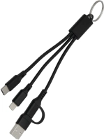 Cable Multiconector 2 en 1, con llavero, de 15.5 cmts