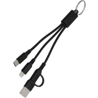 Cable Multiconector 2 en 1, con llavero, de 15.5 cmts