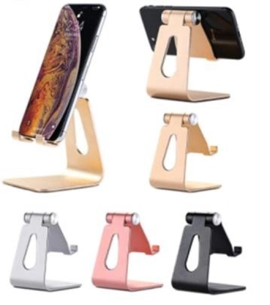Stand Metalico para Celular y Tablet, tamaño 65 x 71 x 86 mm