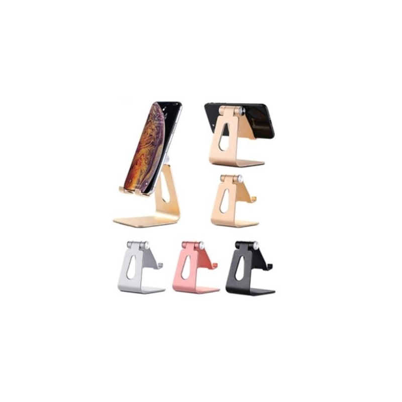 Stand Metalico para Celular y Tablet, tamaño 65 x 71 x 86 mm