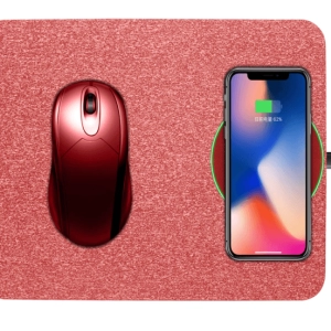 Mouse Pad con Cargador Inalámbrico, full color, en tela + microfibra, 10W